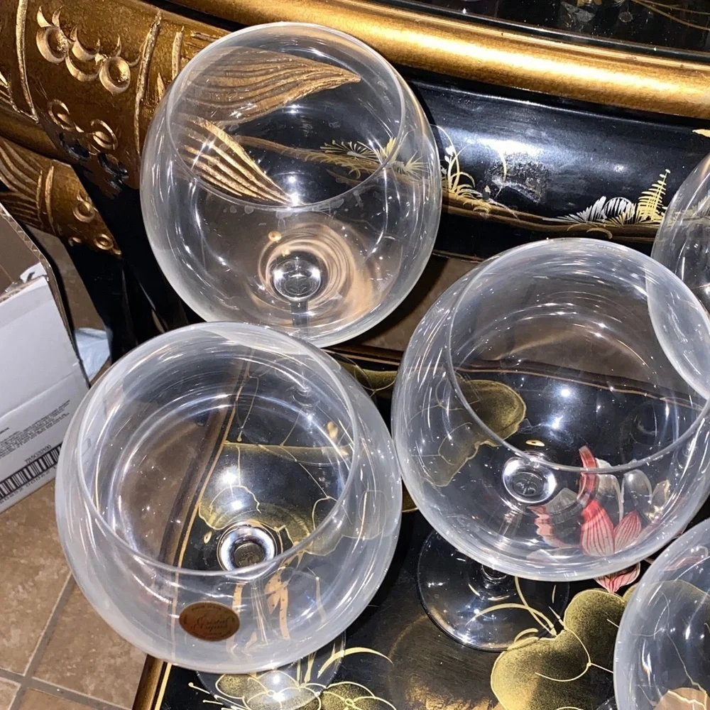 Elegant Crystal D’Arques Clear Wine Glass Set of 5